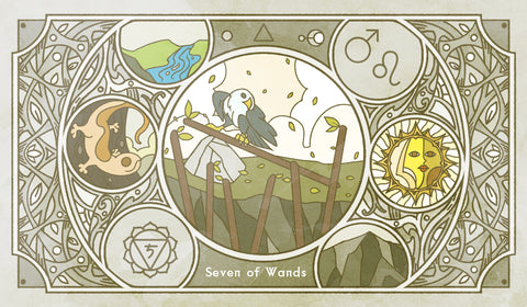 Sambucus Tarot - RWS Version – Seven of Wands