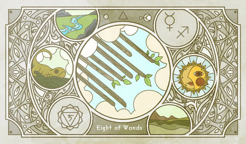 Sambucus Tarot - RWS Version – Eight of Wands
