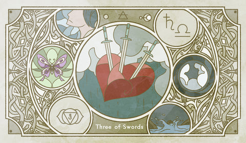 Sambucus Tarot - RWS Version – Three of Swords