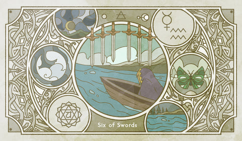 Sambucus Tarot - RWS Version – Six of Swords