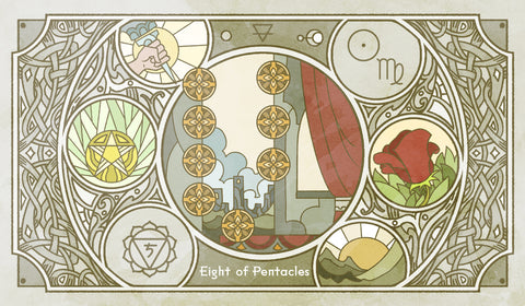 Sambucus Tarot - RWS Version – Eight of Pentacles