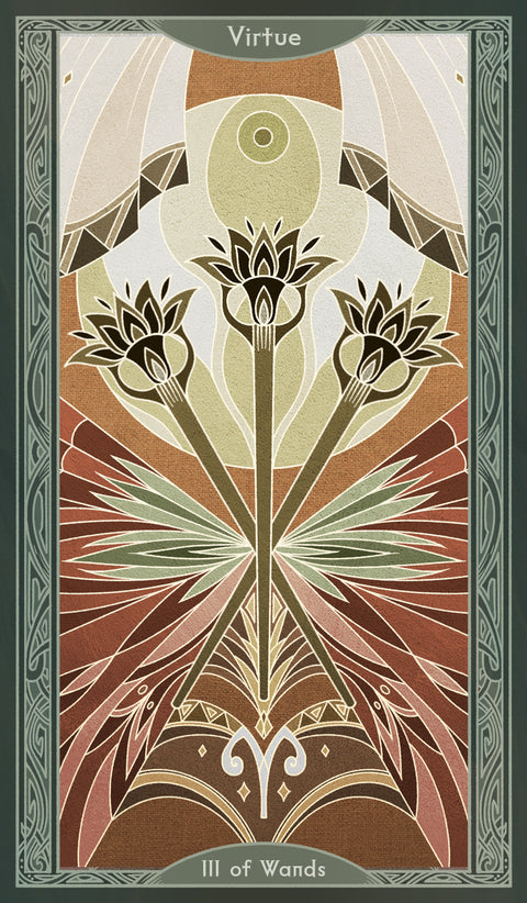 Sambucus Tarot - Thoth Version – Three of Wands