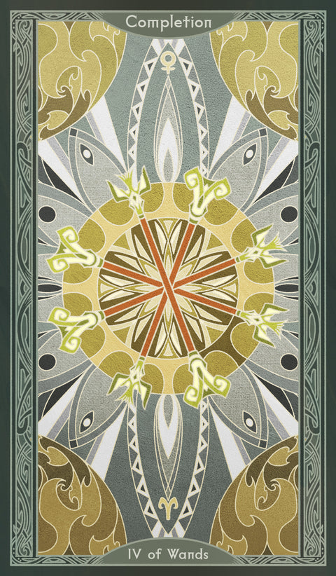 Sambucus Tarot - Thoth Version – Four of Wands