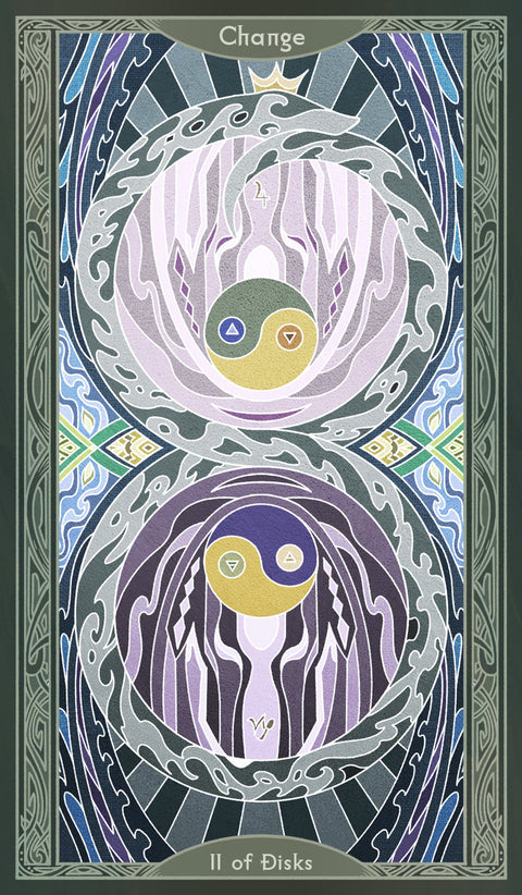 Sambucus Tarot - Thoth Version – Two of Disks
