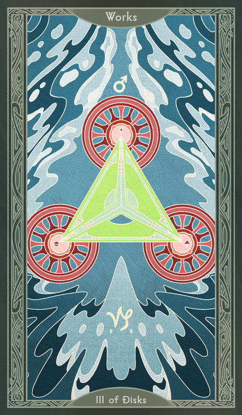 Sambucus Tarot - Thoth Version – Three of Disks