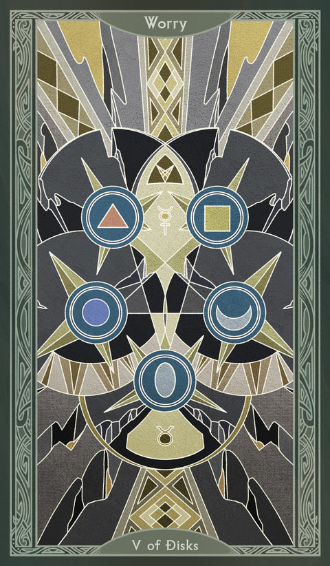 Sambucus Tarot - Thoth Version – Five of Disks