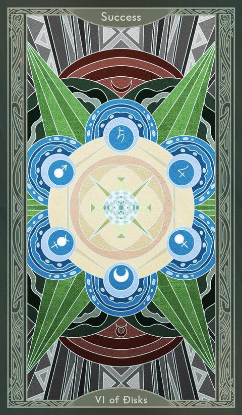 Sambucus Tarot - Thoth Version – Six of Disks