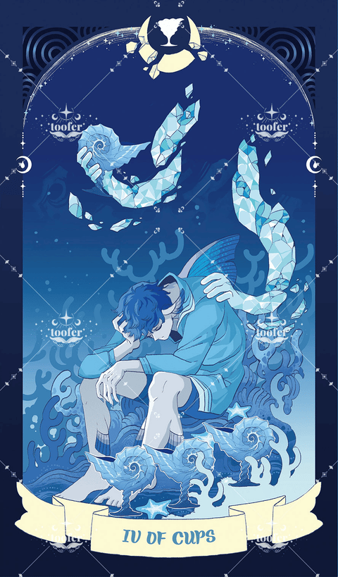 Sea in Moonlight Tarot – Four of Cups