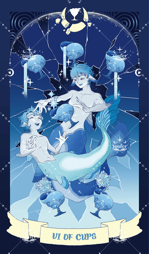 Sea in Moonlight Tarot – Six of Cups