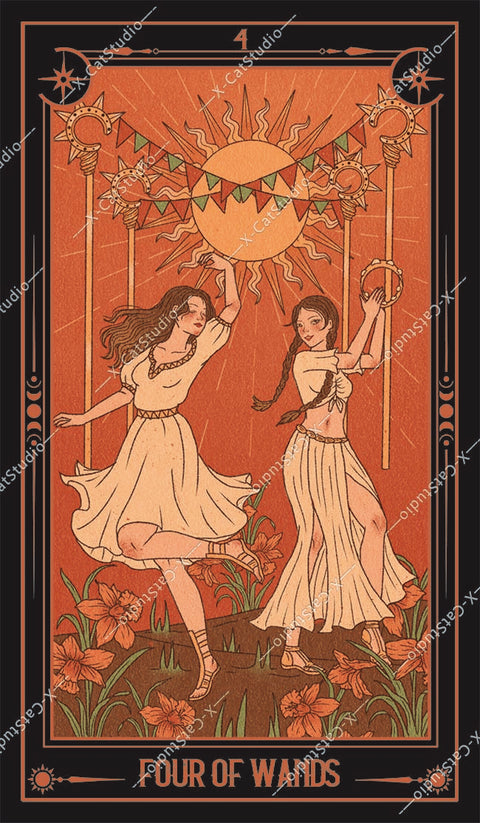 She's Wilderness Tarot – Four of Wands