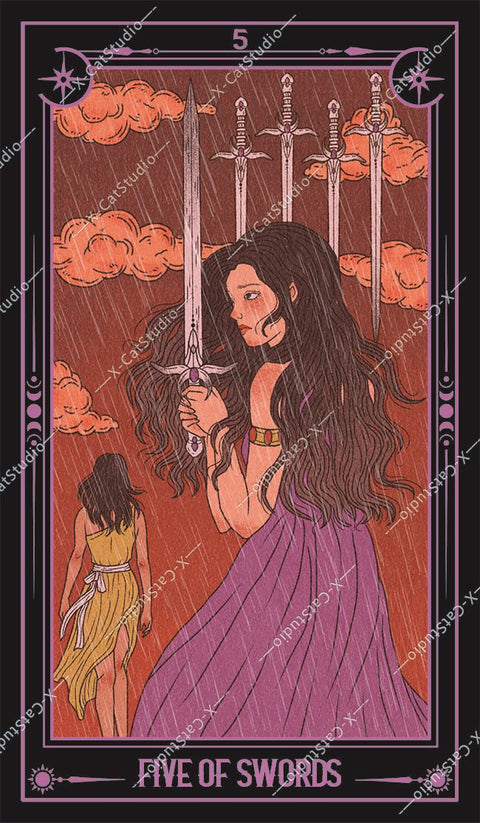 She's Wilderness Tarot – Five of Swords