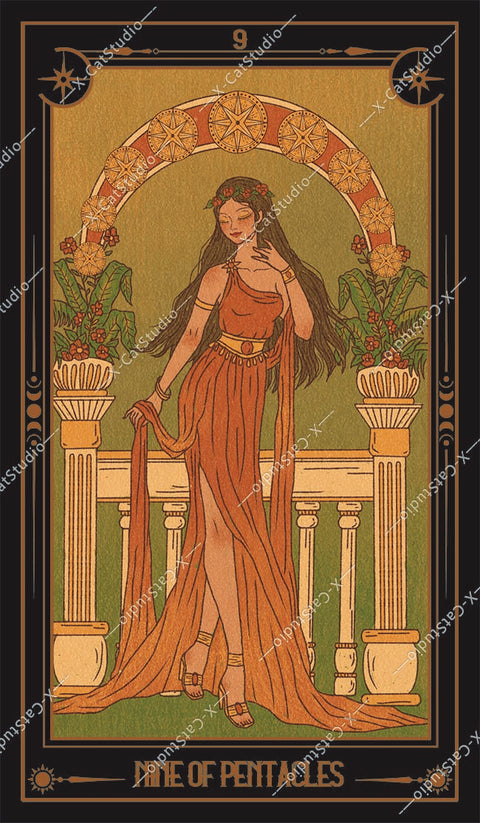 She's Wilderness Tarot – Nine of Pentacles