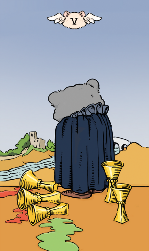 Shushu Tarot – Five of Cups