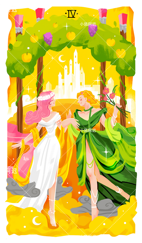 Sleepwalker's Tarot – Four of Wands