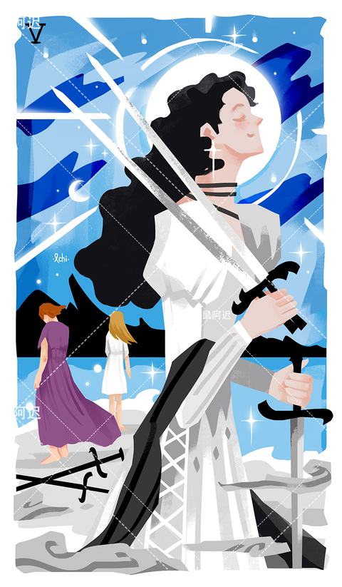 Sleepwalker's Tarot – Five of Swords