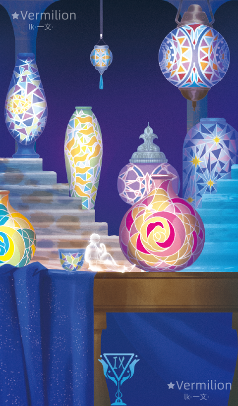 Starlit Gleanings Tarot – Nine of Cups