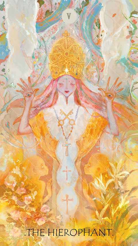 The Whisper of Stars and Garden Tarot – The Hierophant