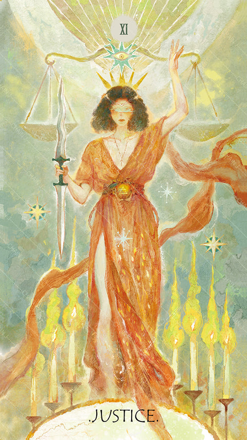 The Whisper of Stars and Garden Tarot – Justice