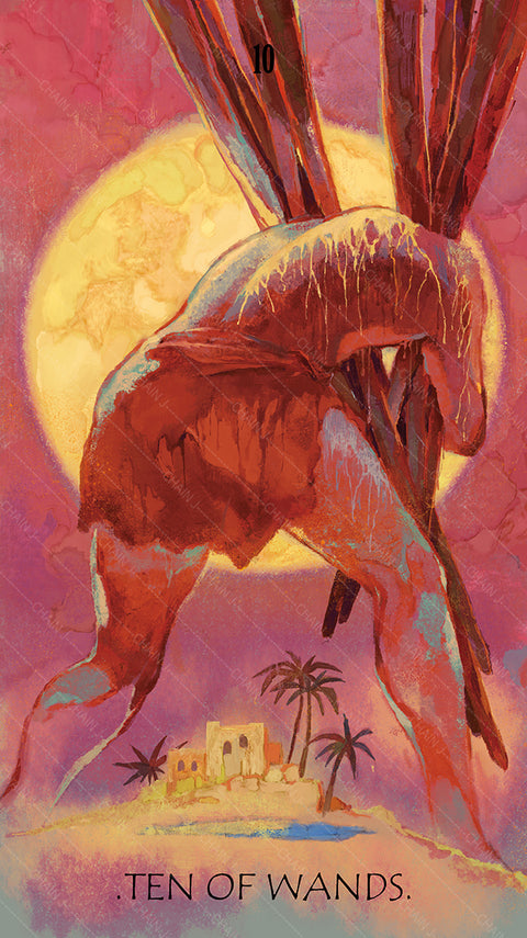 The Whisper of Stars and Garden Tarot – Ten of Wands