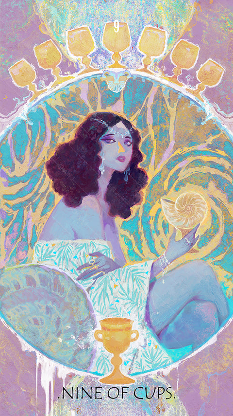 The Whisper of Stars and Garden Tarot – Nine of Cups