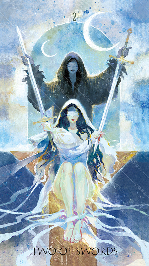 The Whisper of Stars and Garden Tarot – Two of Swords