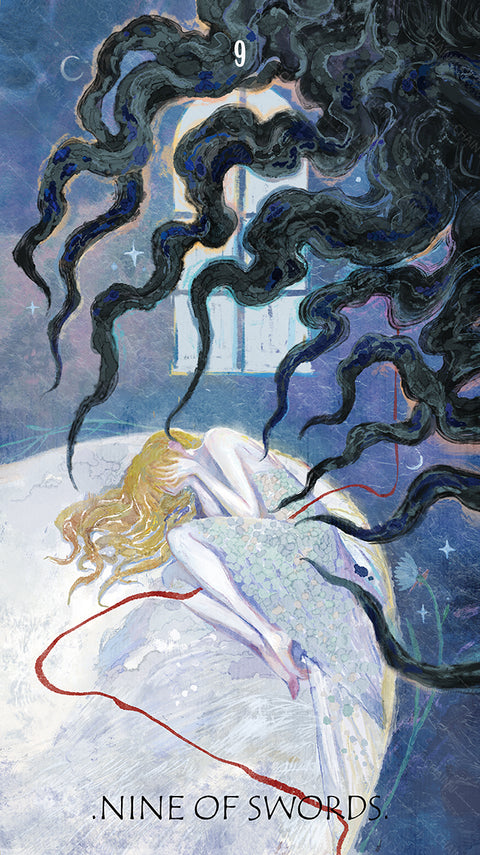 The Whisper of Stars and Garden Tarot – Nine of Swords