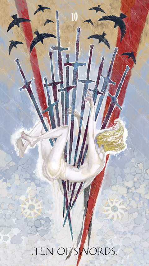 The Whisper of Stars and Garden Tarot – Ten of Swords