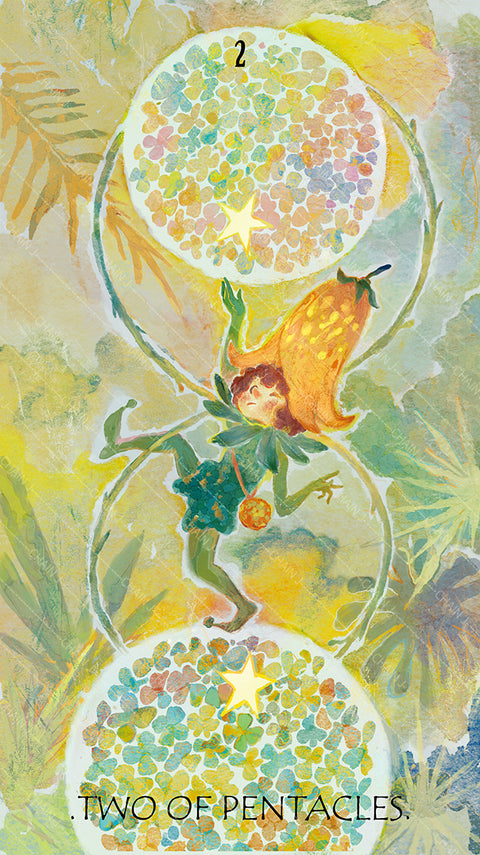 The Whisper of Stars and Garden Tarot – Two of Pentacles