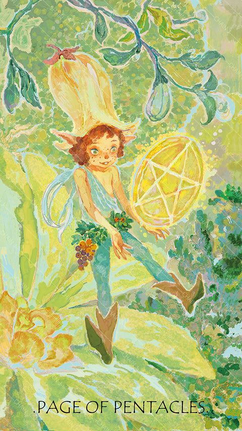 The Whisper of Stars and Garden Tarot – Page of Pentacles