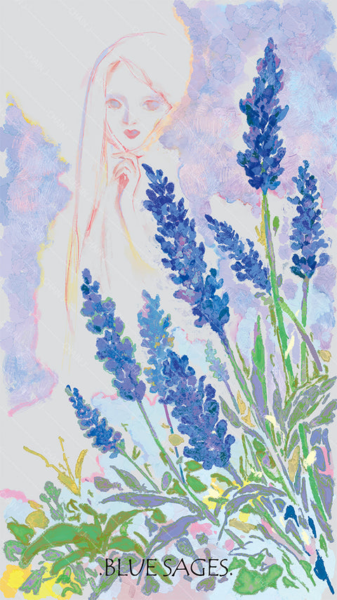 The Whisper of Stars and Garden Tarot – Blue Sage