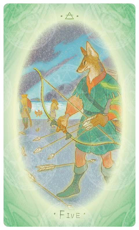 Uno with the Sun Tarot – Five of Arrows