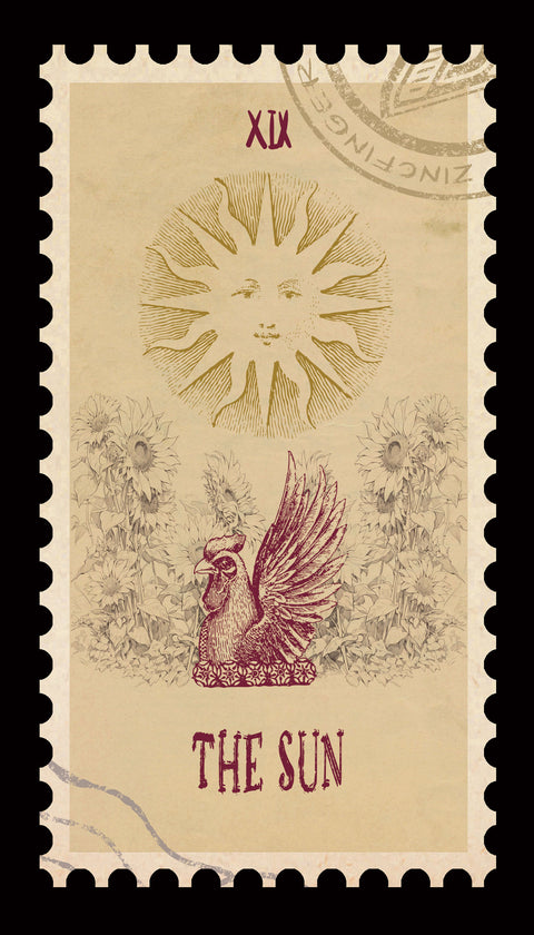 Vintage Stamp Tarot – The Sun