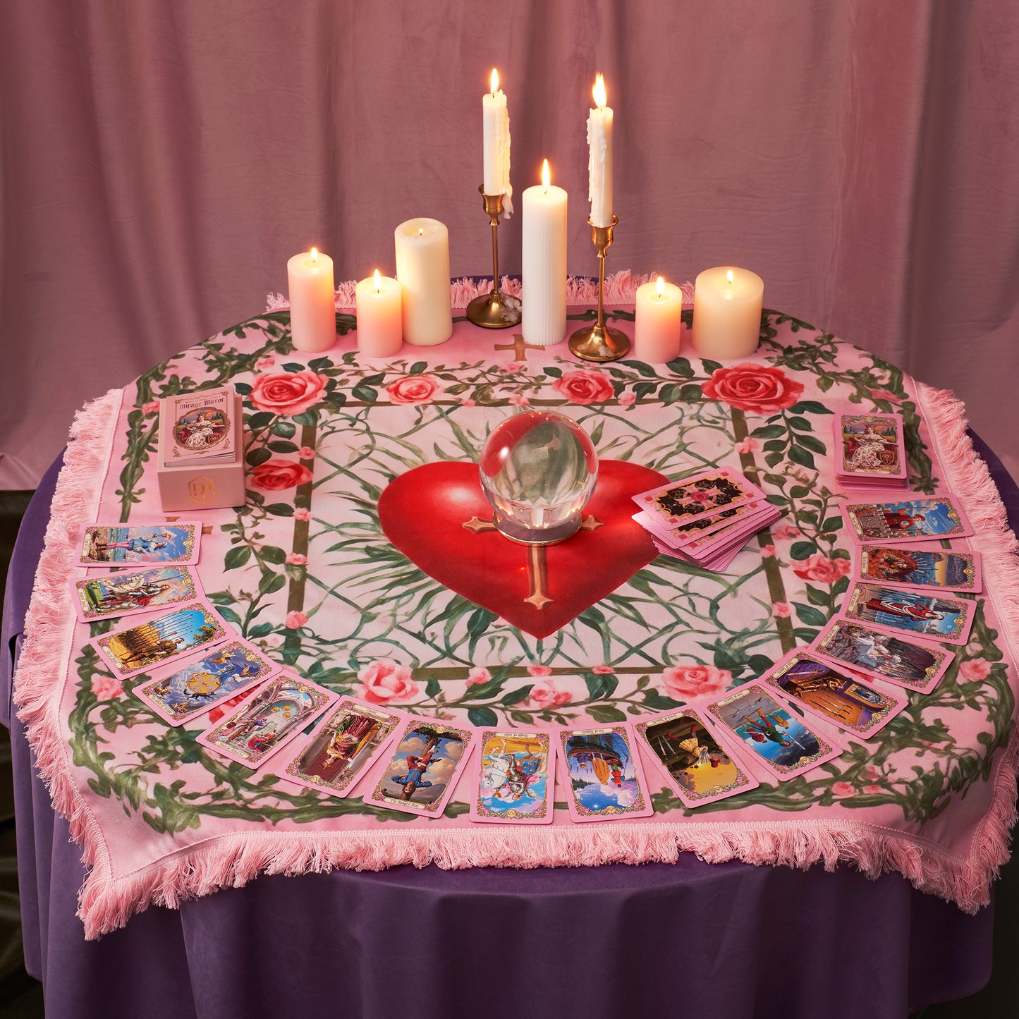 Renaissance Fantasy Tarot Cloth "Sacred Heart"