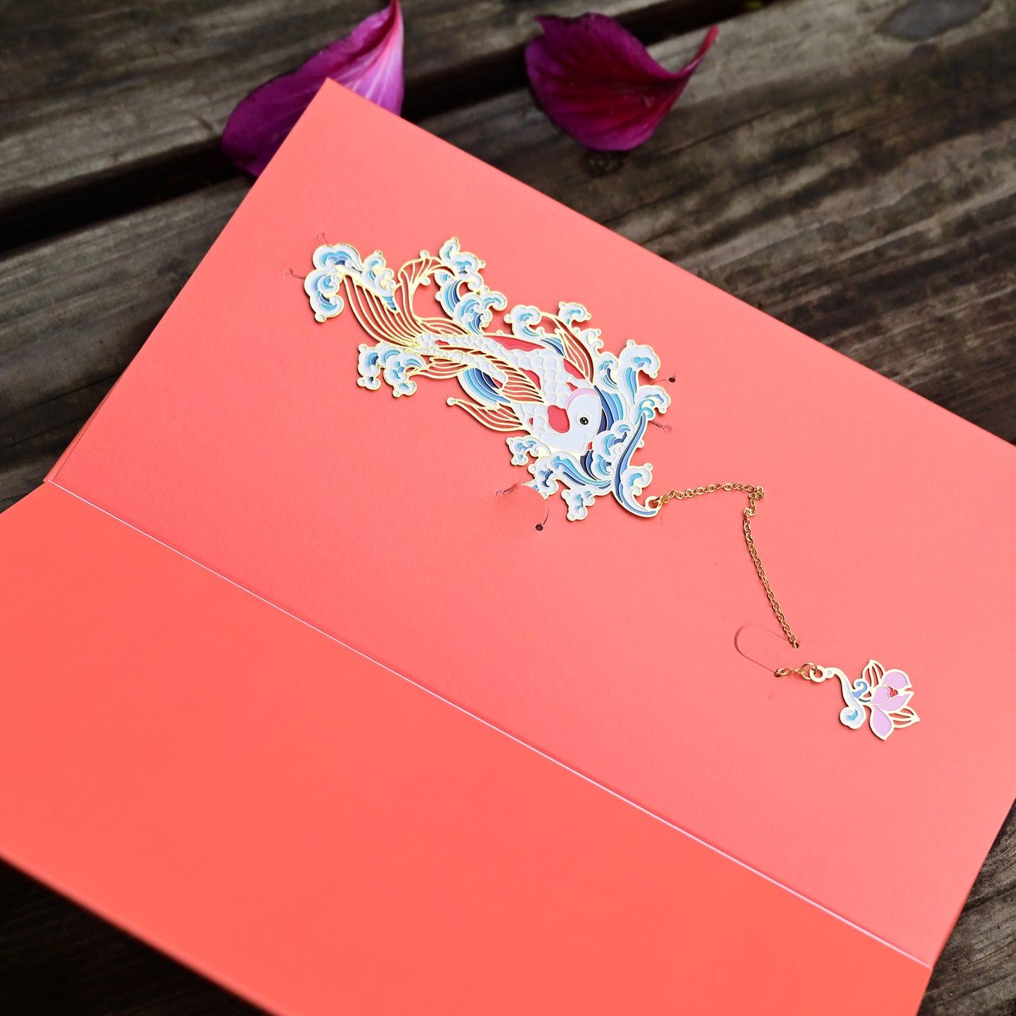 Auspicious Animal Metal Bookmarks (Koi)
