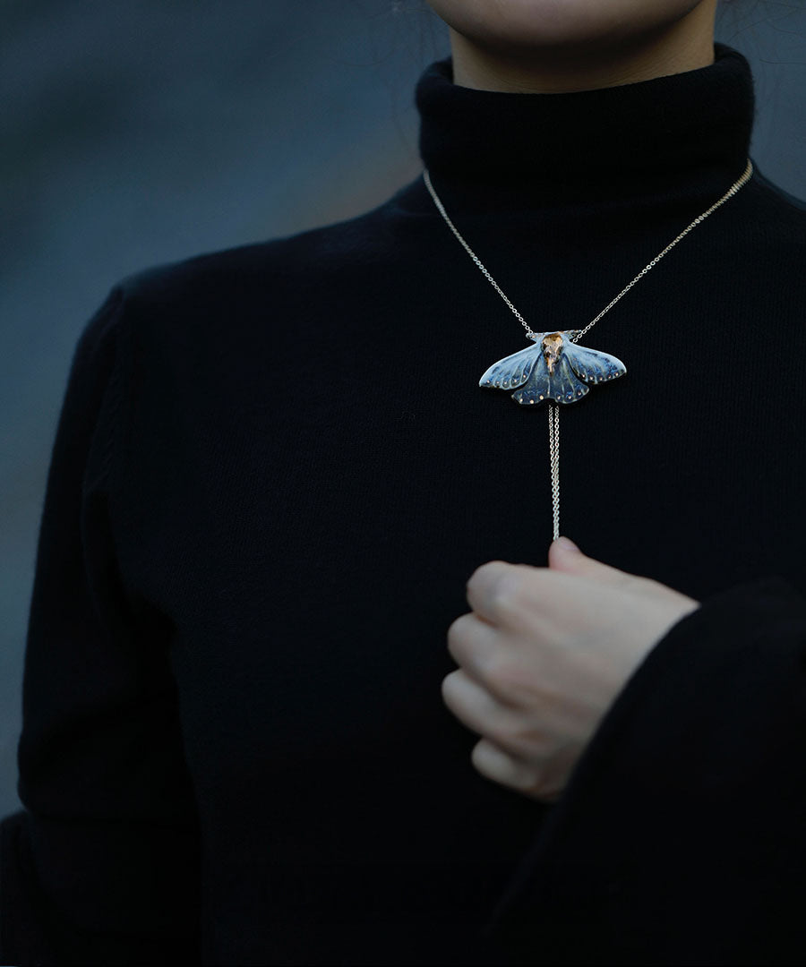 YIHE Ceramic Accessories "Blue Tiger Moth"