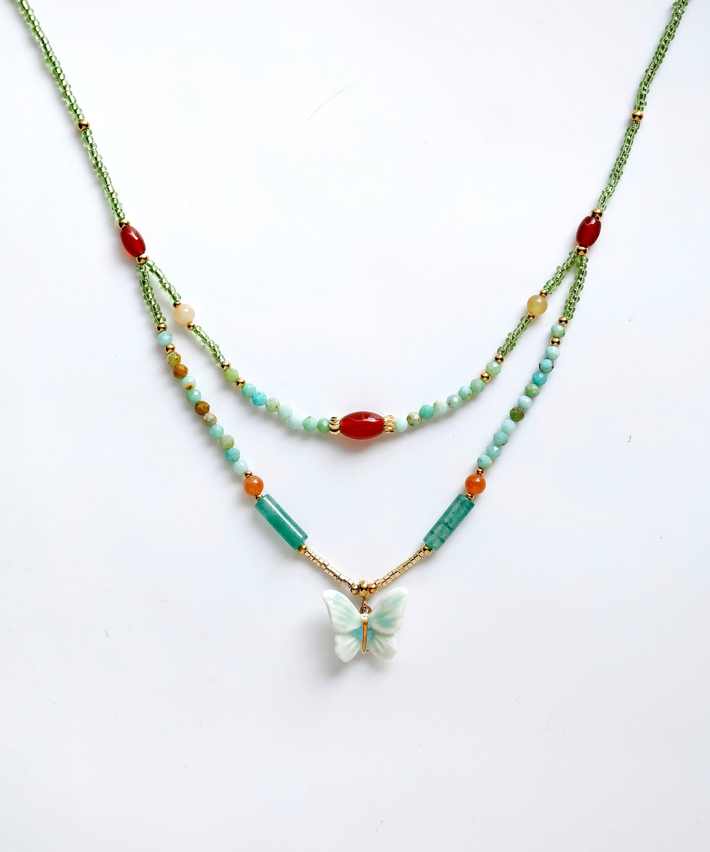 YIHE Ceramic Necklace "Buddha's Butterfly"