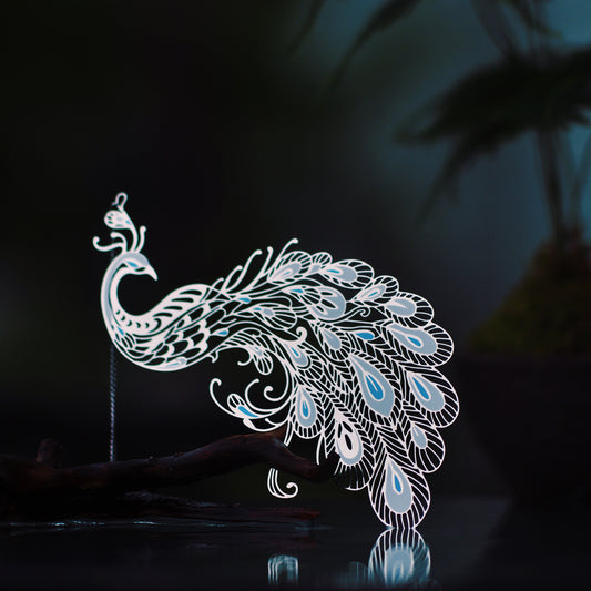 Auspicious Animal Metal Bookmarks (Peacock)