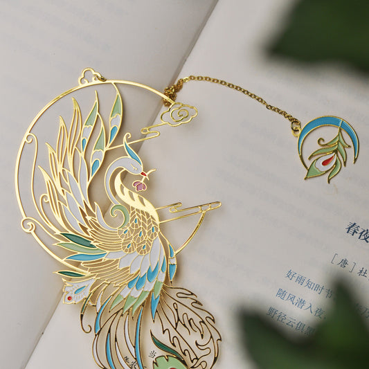 Auspicious Animal Metal Bookmarks (Phoenix)