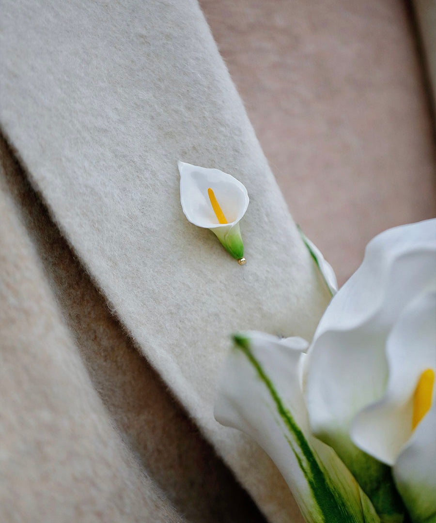 YIHE Ceramic Brooches "Calla Lily"