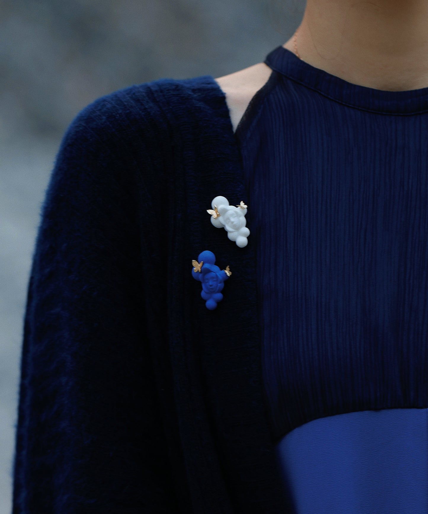 YIHE Ceramic Brooches "Cloud Cradle"