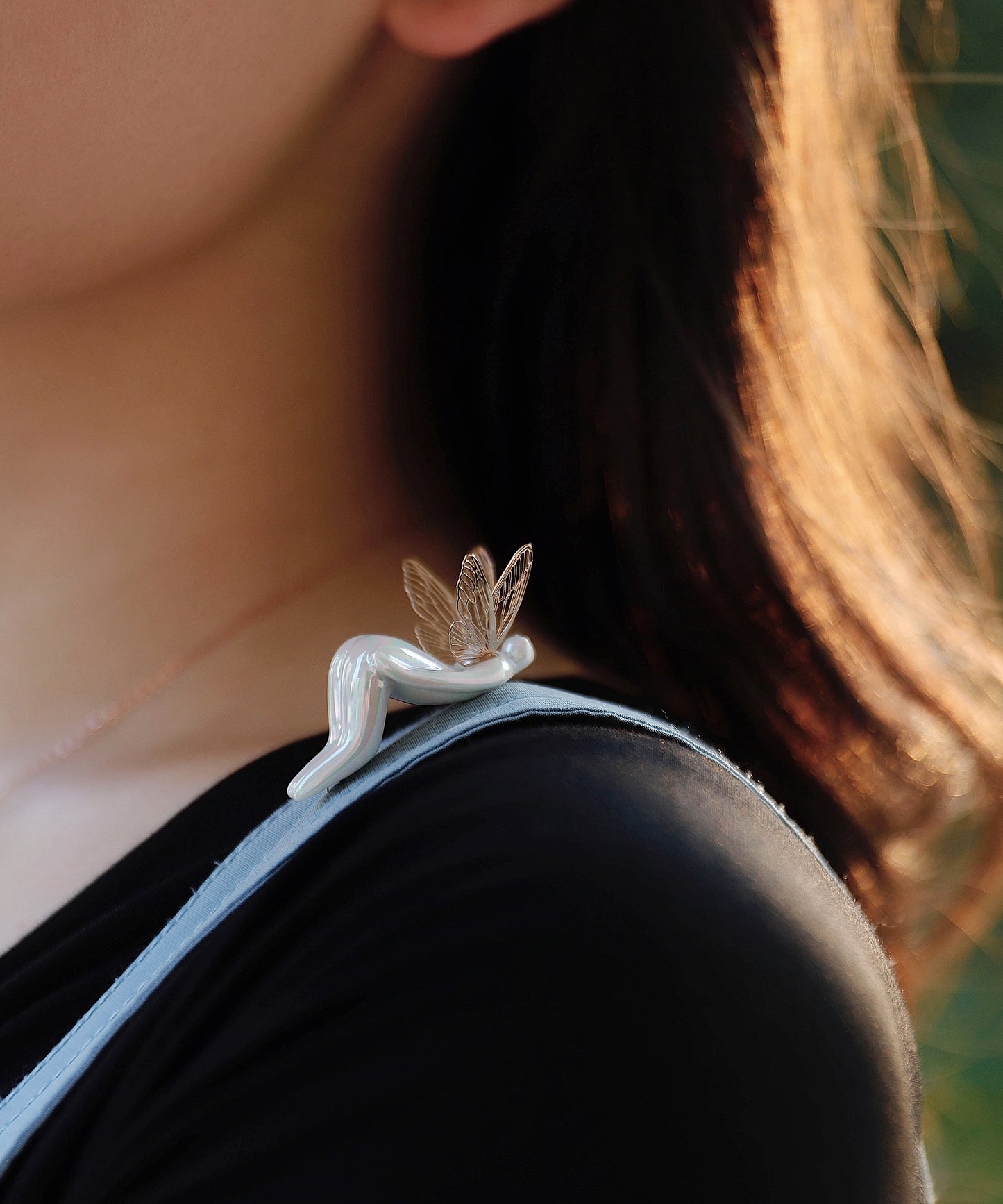 YIHE Ceramic Brooches "Crawling Fun"