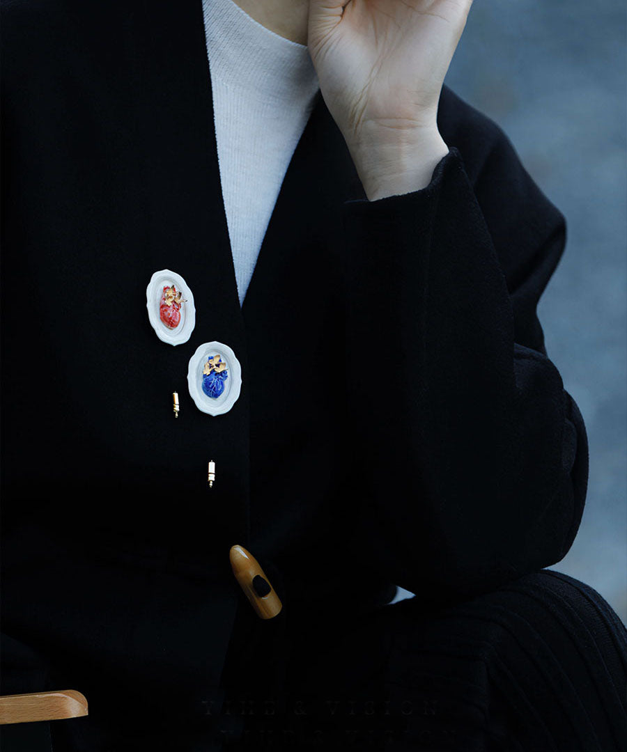 YIHE Ceramic Brooches "The Devil's Dinner"