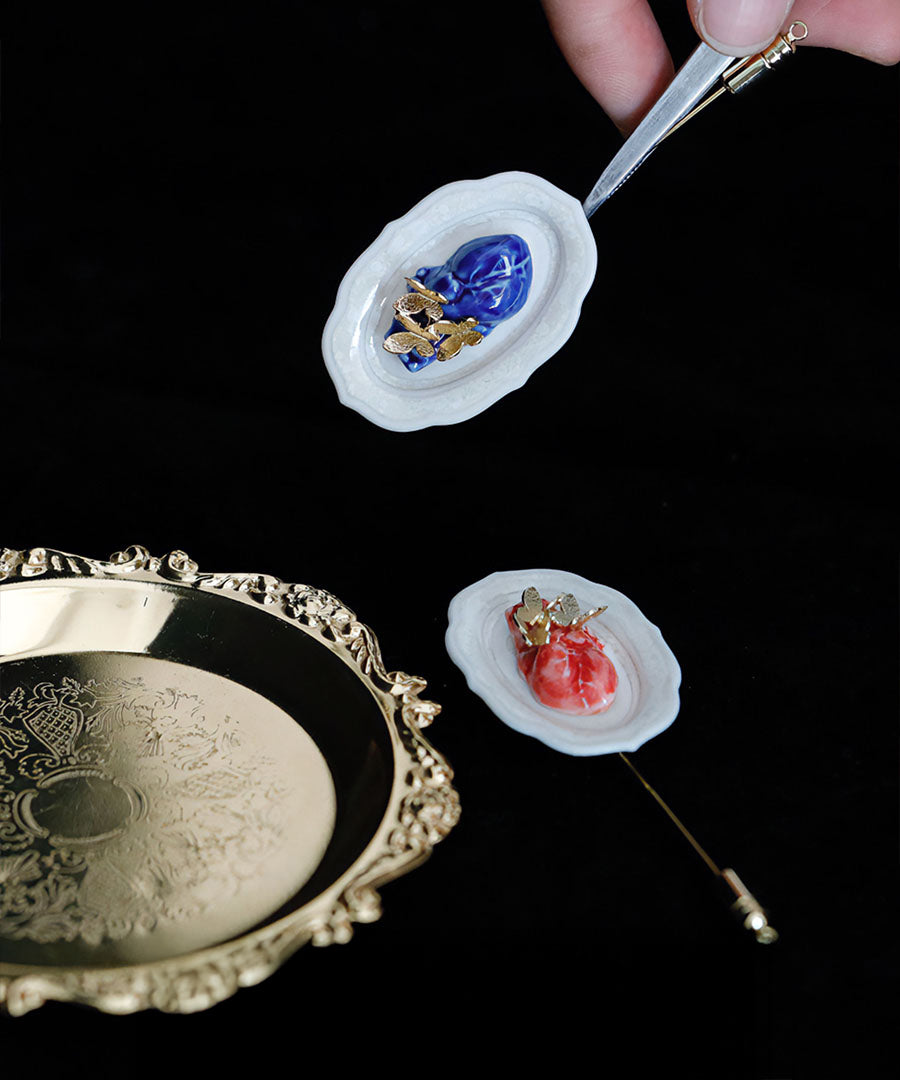 YIHE Ceramic Brooches "The Devil's Dinner"