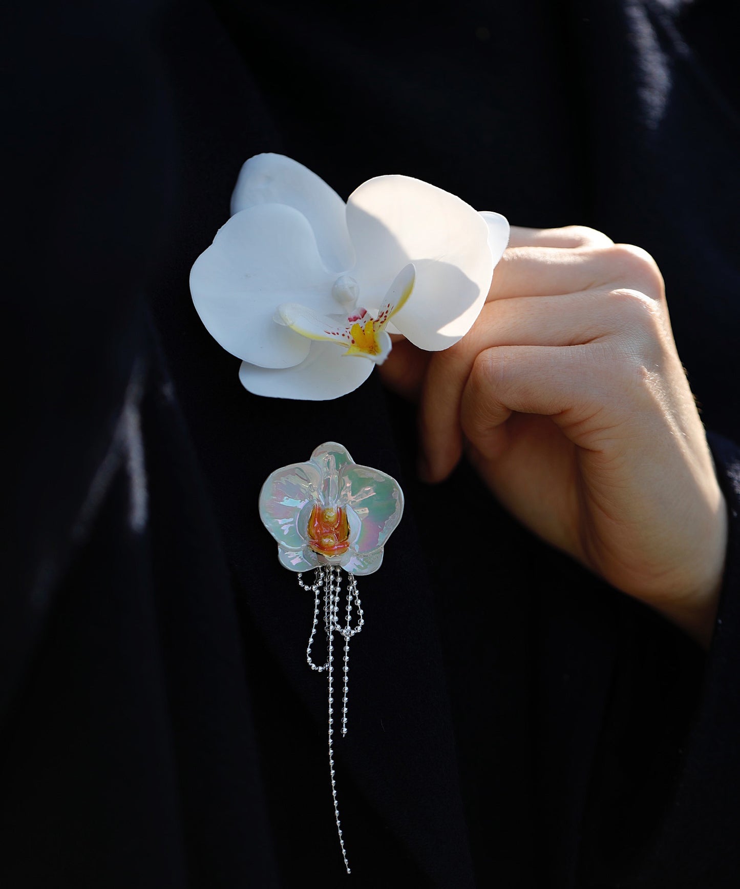 YIHE Ceramic Accessories "Moth Orchid"