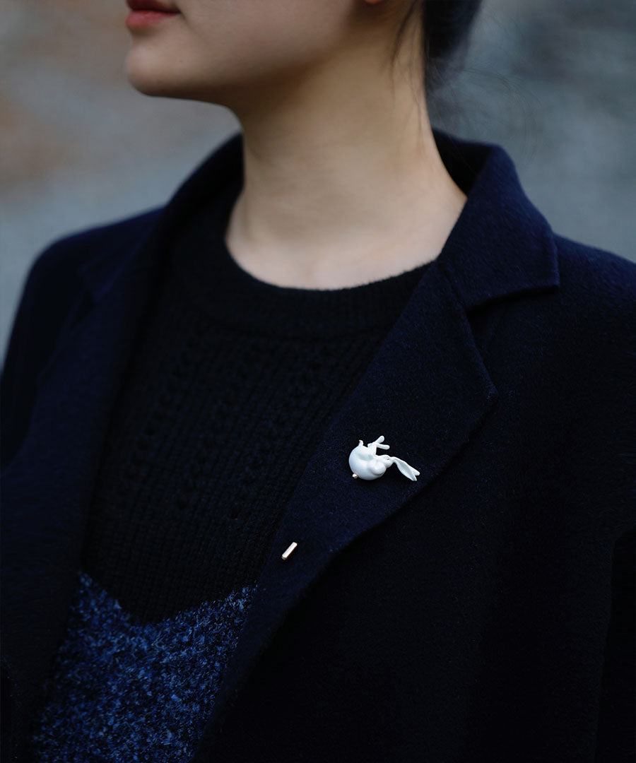 YIHE Ceramic Brooches "Rabbit"