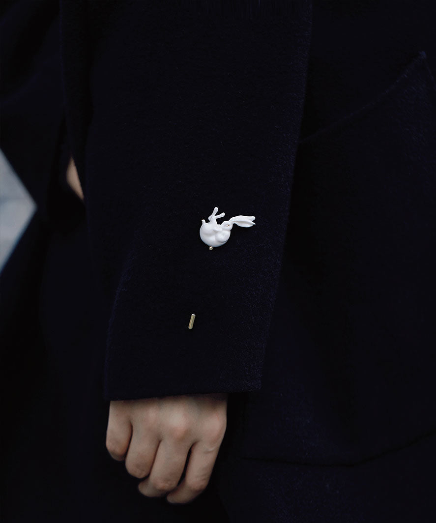 YIHE Ceramic Brooches "Rabbit"