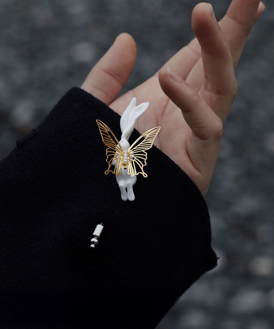YIHE Ceramic Brooches "Rabbit"
