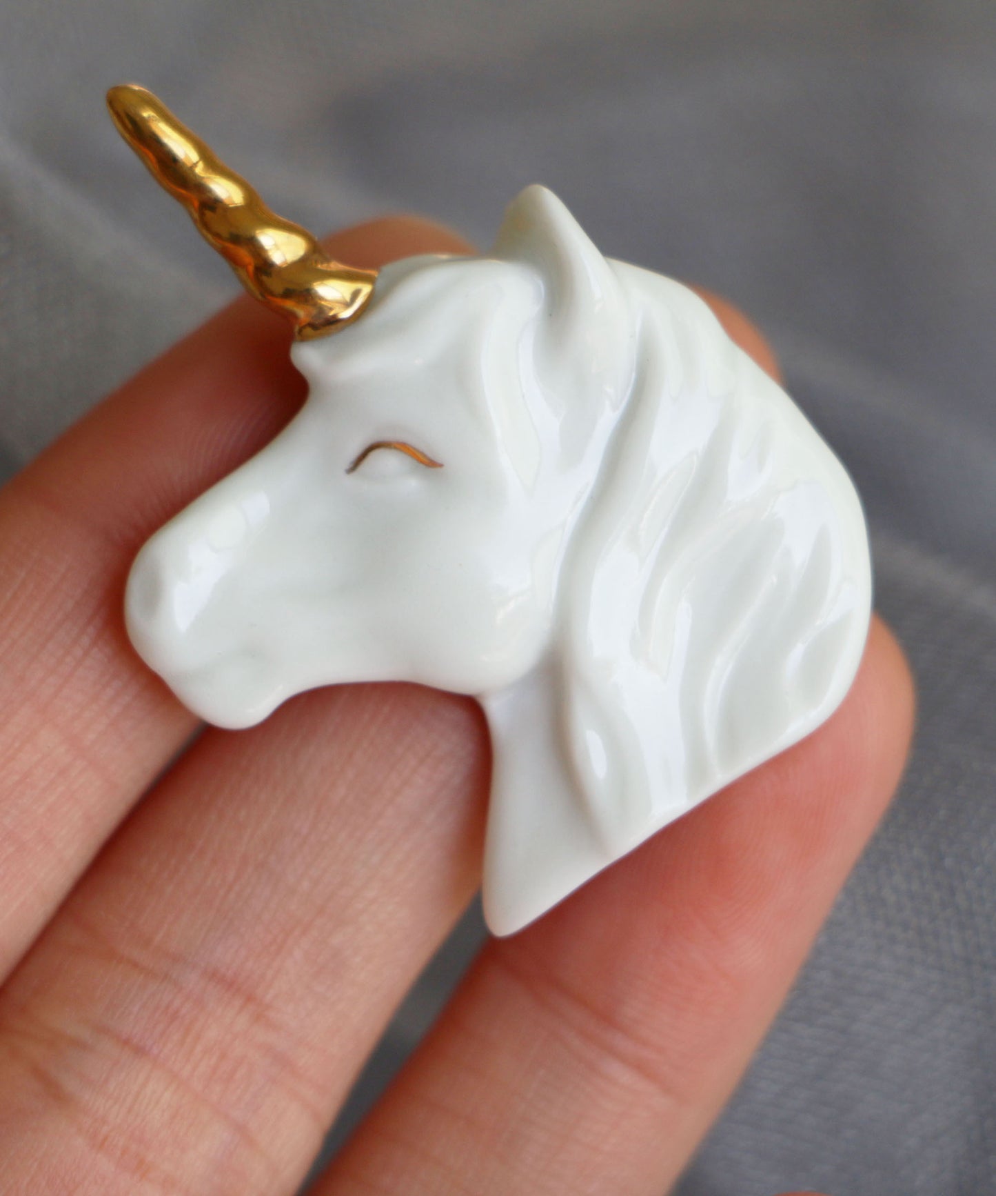 YIHE Ceramic Brooches "Unicorn"