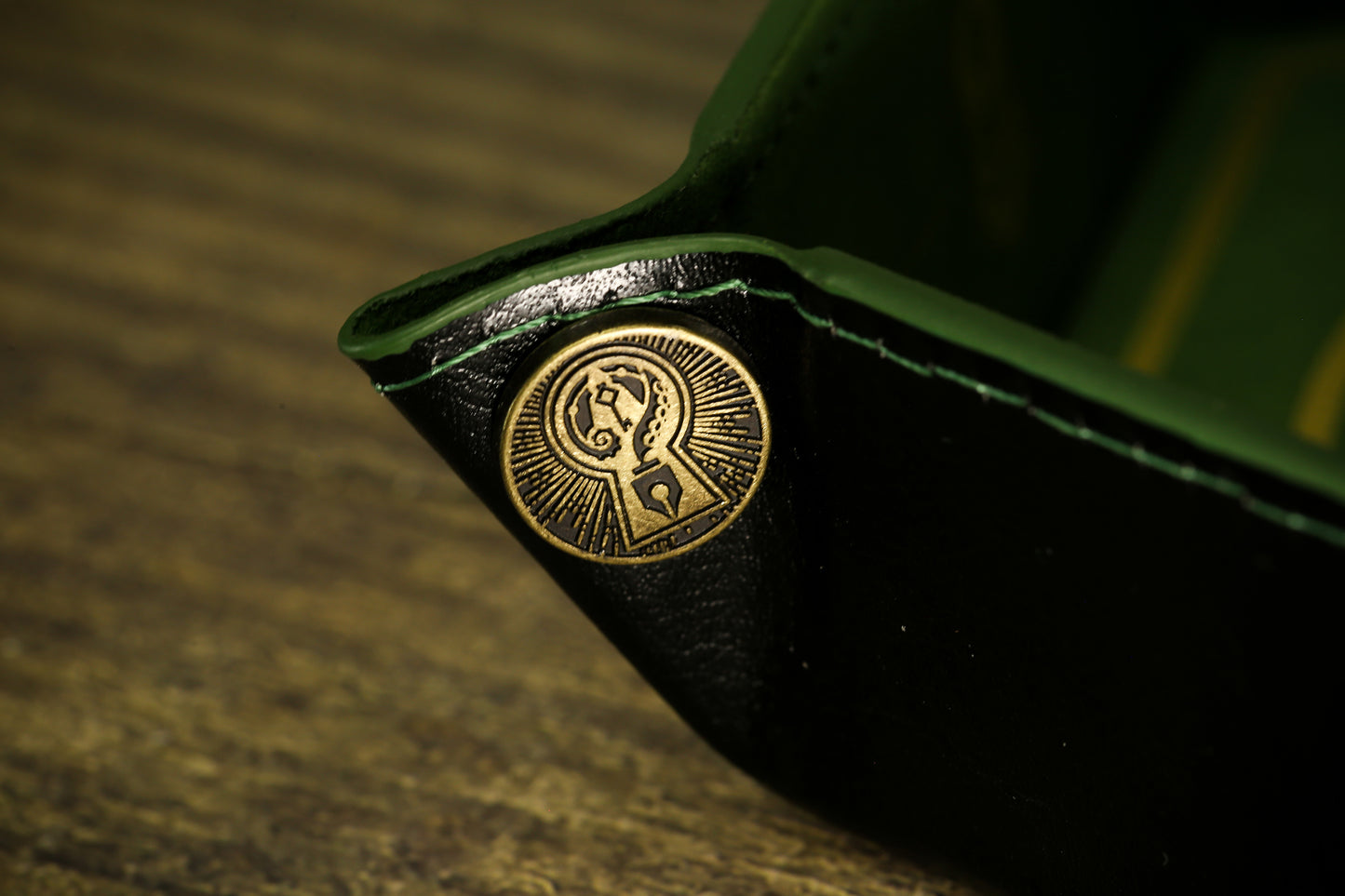 The Keeper of Arcane Lore Leather Dice Tray