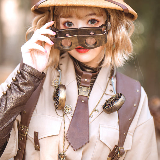 Sweet Summer Scarf Handcrafted Steampunk Neck Fan